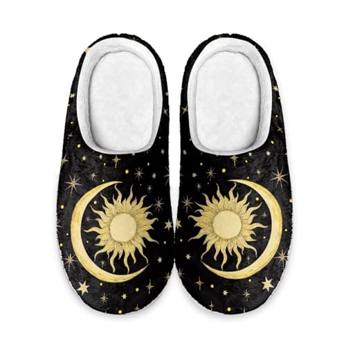 Lotusorchid Clog Slipper for Women Men, Warm Non-Slip Flannel Slipper Cozy Winter Slipper with Memory Foam House Slipper Scuff Slipper