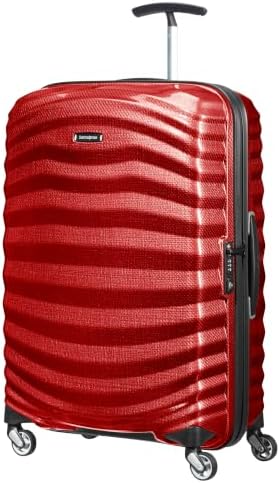Samsonite Lite-Shock Spinner Check-in-Koffer, 69 cm | Rot, Hartschalenkoffer, 69H x 47W x 29D cm, 73 L, 2.3 kg, mit TSA-Schloss und aus Curv-Material
