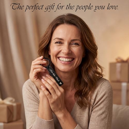 Generisch Schlüsselanhänger Gravur Ich liebe Dich graviert, Schlüsselring - Metall, Schwarz, Edelstahl, Geschenk Liebe, Geschenkidee Partner Weihnachten Nikolaus Geburtstag (Ich liebe Dich schwarz)