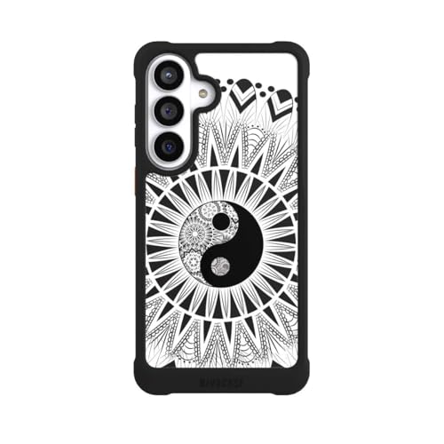 Coque Samsung S26+ NIVOmax noire antichoc : l'élégance du mandala asiatique avec MagSafe