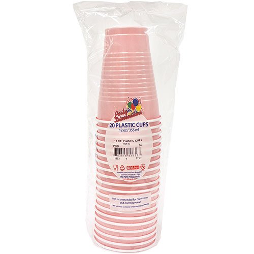 Party Dimensions Pink Disposable Plastic Cups-12 Oz Pcs, 20 Count (Pack Of 1) #TOP2