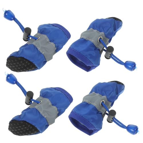 ERINGOGO 4 Piezas Botas Impermeables para Perros Perro Impermeable Medio estación Patucos Cachorros Protectores de Patas