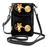 Kleine Handy-Geldbörse, 19,3 x 12,4 cm, Motiv: HYTTER Little Tiger schlägt den Gong. Modisch, praktisch und multifunktional für Wandern, Camping, Einkaufen, Reisen