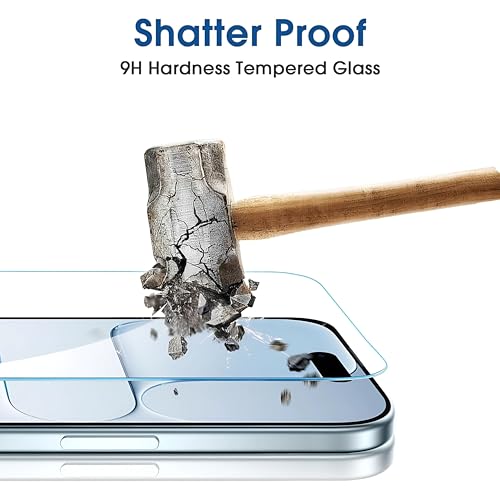 Image of OHAYO Military Strength Tempered Glass Screen Protector Compatible with iPhone 17 AIR (6.5 in) | 9H+ Hardness, Strong Protection, Full Screen Edge-to-Edge Cover, Scratch Resistant, Bubble-Free Install, Ultra HD Clarity,With installation kit