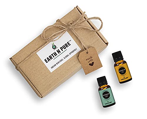 Image of Earth N Pure Peppermint & Orange Essential Oils | Pack of 2 (15 ml each) | 100% Pure, Undiluted, Natural and Therapeutic Grade - Perfect for Aromatherapy, Skin Therapy & More