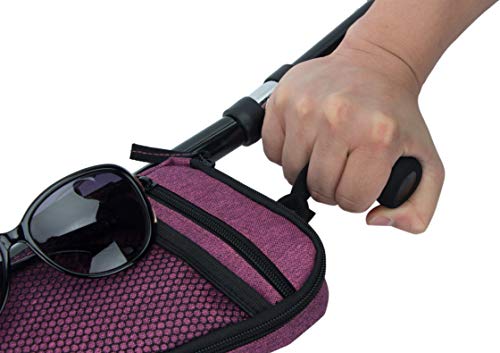 Forearm Crutch Bag Lightweight and Waterproof Forearm Crutch Accessories Storage Pouch with Triangle Shape, Universal Crutch Accessories Bag with Mesh Pocket to Organize Daily Essentials (Dark Grey)