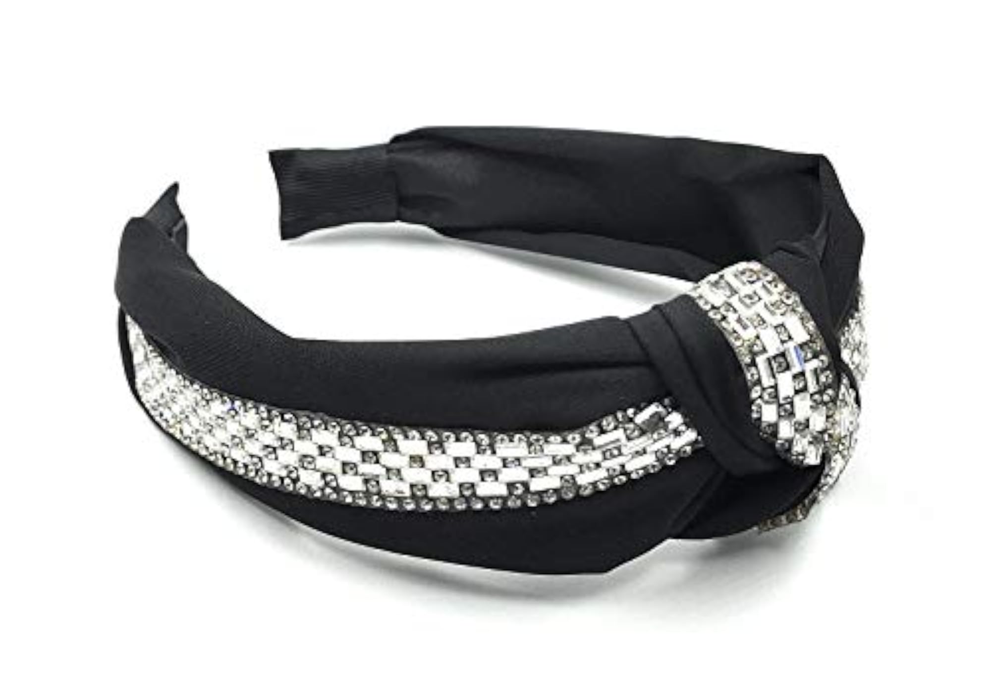 Solid Wide Side Headband Middle Knotted Turban Hairband for Girls