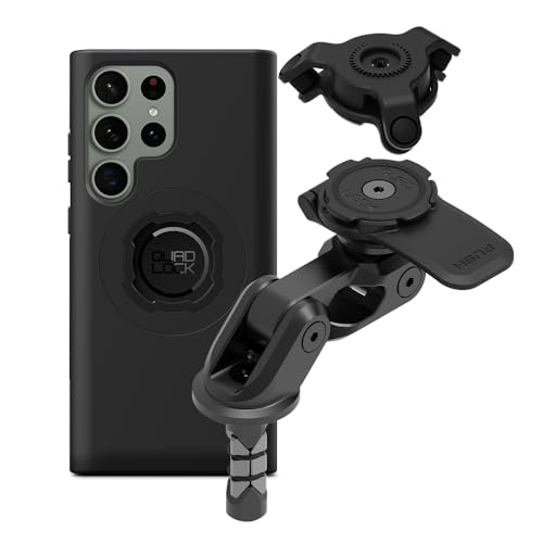 Image of Quad Lock Motorcycle Fork Stem Mount PRO Kit with Vibration Dampener and MAG Phone Case for Galaxy S23 Ultra