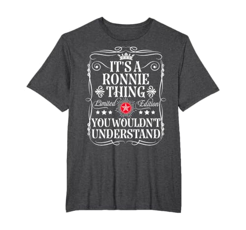 Ronnie Name Its A Ronnie Thing You Wouldn't Understand T-Shirt, Men's Big and Tall, Dark Heather Grey, 2X Tall