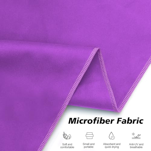 Pameil Badeponcho Damen& Herren,Poncho Handtuch,Mikrofaser-Surf Poncho (Violett)
