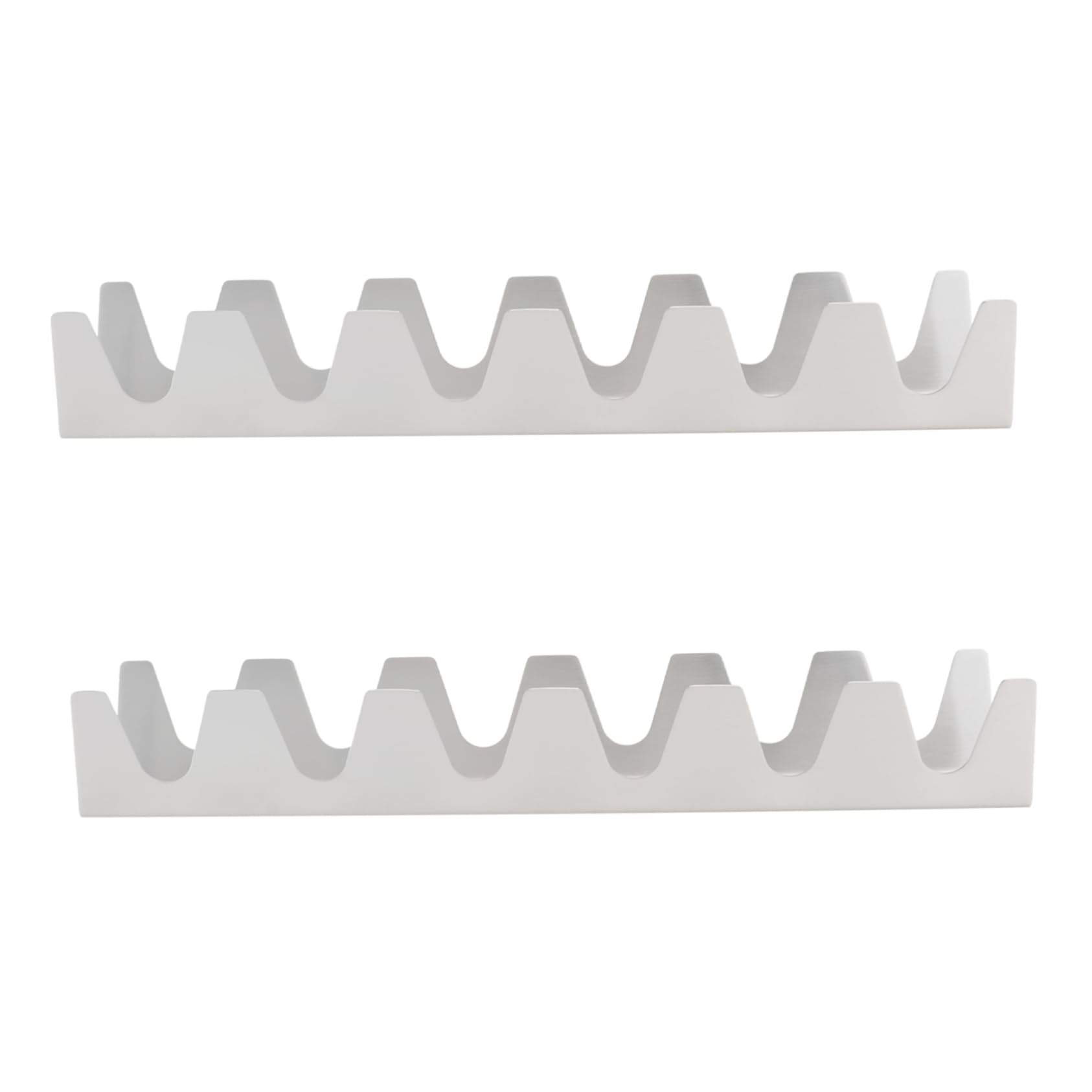 OFFSCH Cook Tortilla Taco Holders Set 2pc Metal Roasting Rack for Cooking Tacos Nonstick Coating Easy to Clean Silver