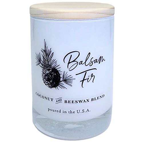 Balsam and Fir Scented Candle Coconut and Beeswax Blend