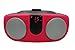 Sylvania SRCD243M-RED Portable Cd Player with Am/FM Radio Boombox (Red)