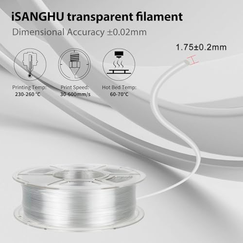 Image of 3D Printer PETG Filament HS Transparent Clear for Bambu Lab AMS,AMS Lite
