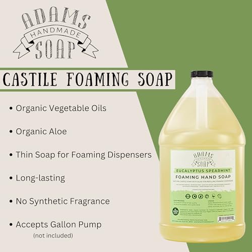 Adams Handmade Soap Liquid Foaming Soap 1 Gal - Eucalyptus Spearmint