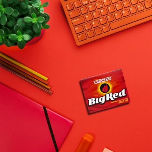 BIG RED Cinnamon Chewing Gum Bulk Pack, 15 Sticks (Pack of 10)