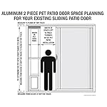 Ideal Pet Products Modular ALUMINUM Pet Patio Door with Single Pane Glass and Clear Flexible Flap. Fits up to 1â Aluminum Patio track width ONLY, Extra Large, White - Image 2