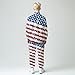 SQPO USA Flag Unisex Kids Jogging Set Long-Sleeved Zippered Fashionable Sports Jacket Sweatpants Modern Sports Suit Large 150