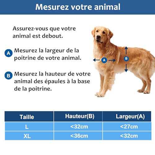 CEESC Grand Chatiere pour Chien avec Rabat Magnétique Transparent Doux et Panneau de Fermeture à Pression, Chatière en Plastique PVC de Qualité Supérieure pour Grands Chiens (XL, Blanc) – vue 5