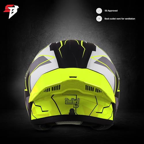 Image of Steelbird SBA-20 09 ISI Certified Flip-Up Graphic Helmet for Men and Women with Inner Chrome Sun Shield