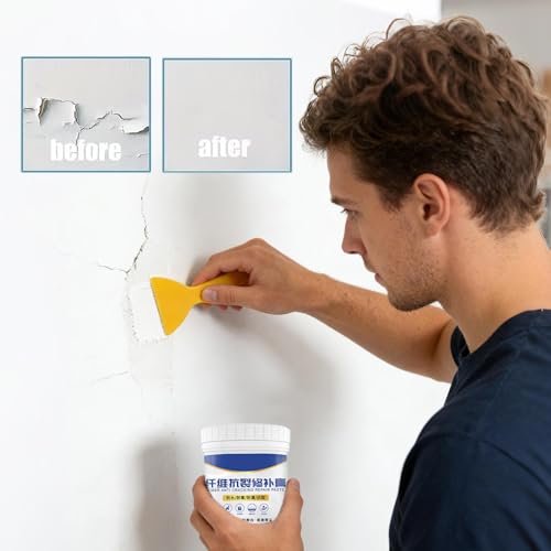 Pâte de réparation pour fissures murales avec enduit imperméable - 2