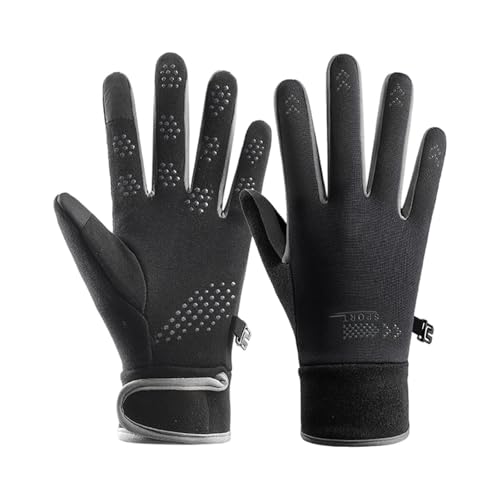 Guantes de esquí gruesos y cálidos RoaQinFo con dedos completos táctiles