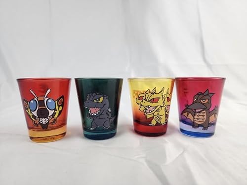 Surreal Entertainment Godzilla Kaiju Shot Glass Set, 4 pcs