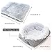 Leefasy Dog Cat Bed Sleeping Bed Mat for Medium Large Dogs and Cats Autumn Winter Comfortable Kennel Warm Nest Pet Supplies, Light Gray, M