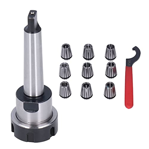 Collet Chuck ExtensionRod, MTA Holder Tool Set Kit, Carbon Steel Clamping Holder Tool Set, with ER25 Wrench for CNC Milling Lathe(MTA2 ER25 M10) (MTA2-ER25-M10)
