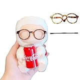 Jojedomo Used for Labubu Glasses Stuff Set,Compatible with Labubu Accessories for 17cm Doll (Leopard Print Framed Glasses, M)