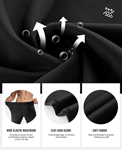 Niksa Men's Compression Pants Pockets, 2Pack Running Tights Leggings Workout Cool Dry Baselayer Gym Athletic Yoga Pants (Xx-Larege Long, Grey-Black) #TOP4