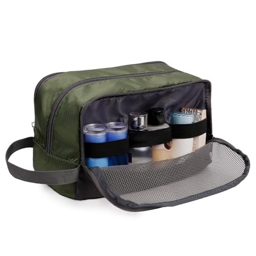 Toiletry Bag for Men Hanging Dopp Kit Water Resistant Shaving Bag Small Toiletry Bag for Traveling (Army Green)4