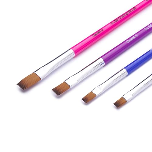 Image of Camlin Champ Flat Brush Set - Pack of 4 (Multicolor)