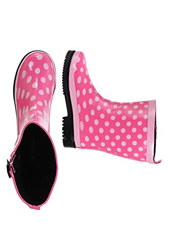 MADSea Damen Gummistiefel Ocean Halbschaft Pink mit Weißen Punkten, Größe:40 EU