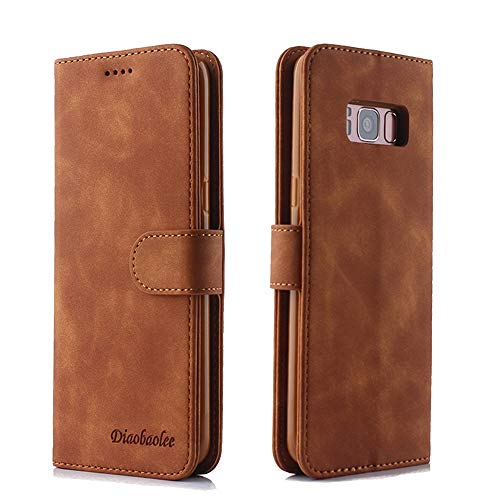 Capa para celular Samsung S8,[capa de couro TPU de alta qualidade] [carteira] [capa para celular com