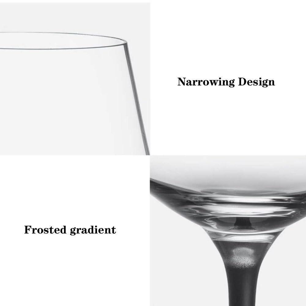 Gafas de efervescencia Copa de champán cristal, 2 piezas, copa con degradado esmerilado, capacidad 8,79 oz for reuniones amigos