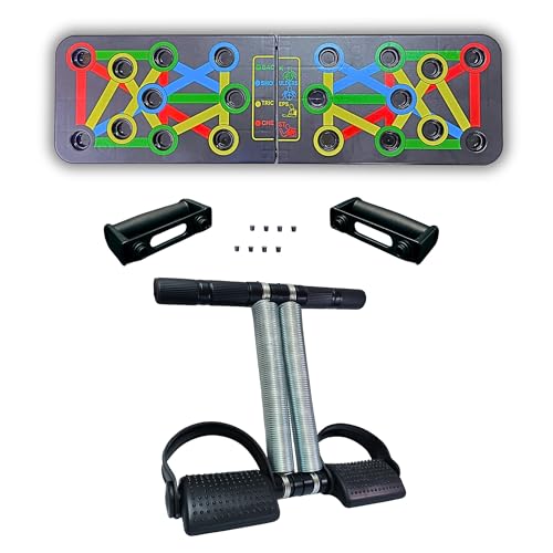 Image of 2 in 1 Double Spring Tummy Trimmer /Strength Trainer & Pushup Board for man and woman | No Excuses - Build a Stronger Upper Body and Back Strength at Home