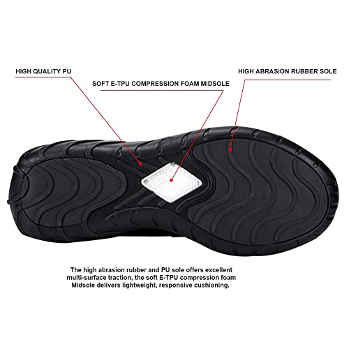 Soulsfeng Running Shoes Men Sneakers Fashion Lightweight Breathable Mesh Gym Training Shoes Traveling Sport Shoes(Us9=Eur42.5) Black/Multicolor #TOP2