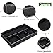 GORESE Faux Leather Valet Tray for Men, Stackable Jewelry Trays Drawer Organizer Tray Nightstand Organizer for Men, EDC Tray for Key, Wallet, Sunglass, Watch, Coin, Phone, Cologne - Black