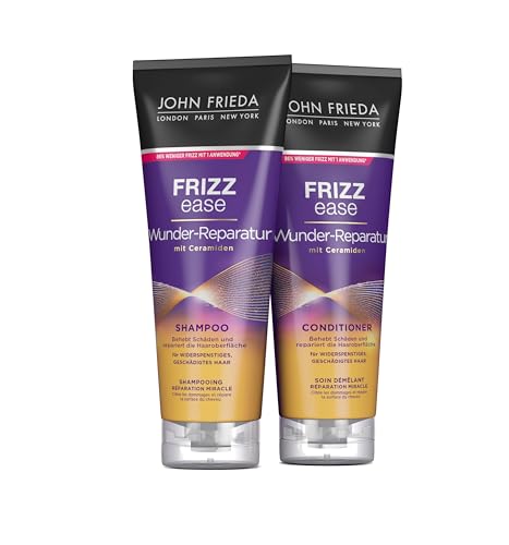 John Frieda Frizz Ease Wunder-Reparatur Set für frizzy, strapaziertes Haar - Shampoo und Conditioner - Sofort-Reparatur und langanhaltender Schutz, Set: 500ml