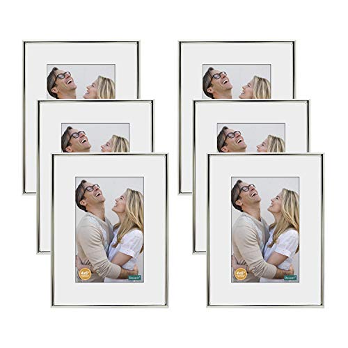 DECANIT 8x10 Picture Frame Metal,Thin Profile Photo Frame 8 by 10 Inch, Display for Wall Mounting or Tabletop Pack of 2,Black