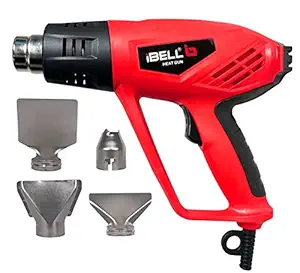 IBELL Heat Gun HG20-82, 2000W, Dual Air Flow 250 | 550 L/min, Dual Temp 350 degree C | 550 degree C (Red)