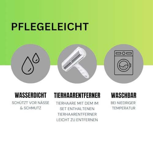 ZURMATRADE Orthopädisches Hundebett mit Memory Foam – Waschbar, rutschfest & bequem – Für große & kleine Hunde – Grau, Tierhaarentferner