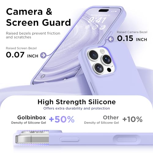 Image of GolbinBox Magnetic for iPhone 16 Pro Max Case, Silicone Cover, Lilac