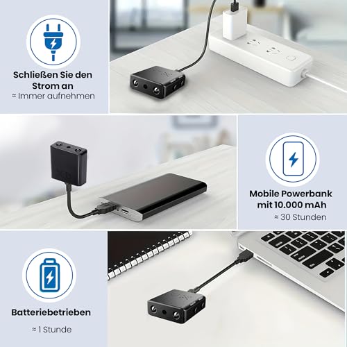 IVVHVVI Mini Kamera-1080P HD Kleine Kamera-Batteriebetriebene Kamera, Nachtsicht, Bewegungserkennung, EIN-Knopf-Bedienung, für den Innen- und Außenbereich geeignet