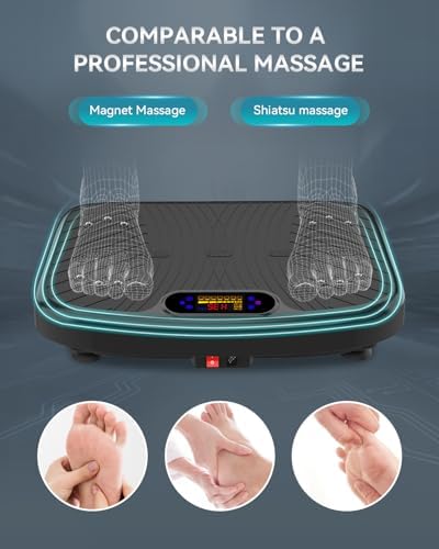 Vibration Plate Exercise Machine, Vibration Plate Platform for Lymphatic Drainage, Whole Body Vibrating Plate Exercise Machine Helps Weight Loss, Shaping, Toning Wellness Home Gyms Workout 4 41ZadwfSVRL. AC
