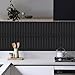 AdoDecor Backsplash Tile for Kitchen Peel and Stick, New Upgrade Premium Matte Black Peel and Stick Backsplash for Kitchen, Stick on Tiles for Backsplash Kitchen, Black (10-Sheet)., VP571
