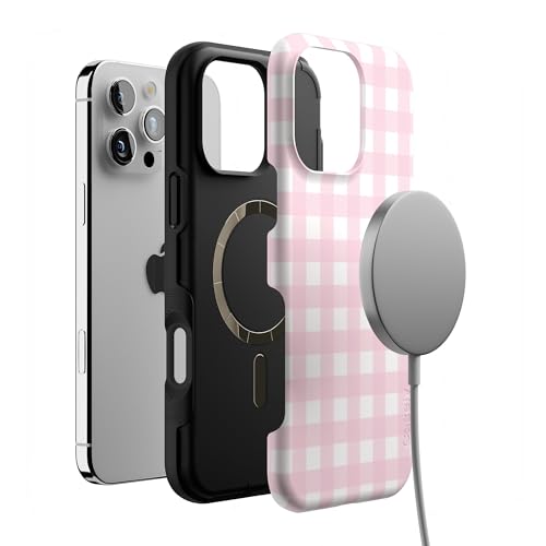 Casely iPhone 16 Pro Max Case | Pink Plaid | Sunday Best | Bold Protective Design | Compatible with MagSafe by Casely - Image 4