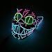 OHQ Halloween Neon Nightlife MáScara LED MáScaras Glow Scary Mask Ilumina La...