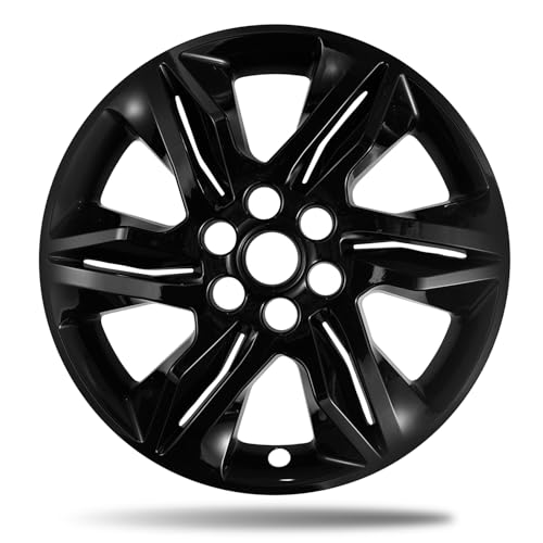 Paanlok 18 Inch Wheel Skins for 2019-2022 Chevy Blazer L/LT, Fits GM OEM#42497174 Alloy Wheels, Snap-On Design, Direct Replacement Gloss Black ABS Wheel Covers 4-Pack